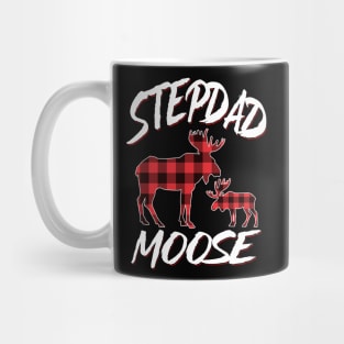 Red Plaid Stepdad Moose Matching Family Pajama Christmas Gift Mug